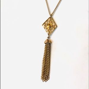 Vintage Gold Tassel Chain Sarah Coventry Necklace